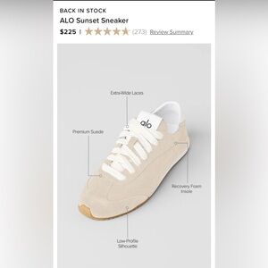 ALO Yoga Sunset Sneaker in Beige